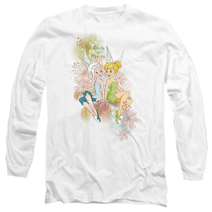 White - Front - Disney Fairies Unisex Adult Close To Nature Tinker Bell & Periwinkle T-Shirt