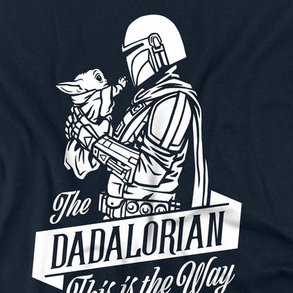 Navy - Side - Star Wars Unisex Adult Dadalorian Star Wars: The Mandalorian Fathers Day T-Shirt