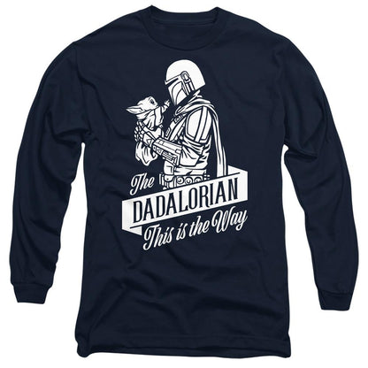 Navy - Front - Star Wars Unisex Adult Dadalorian Star Wars: The Mandalorian Fathers Day T-Shirt