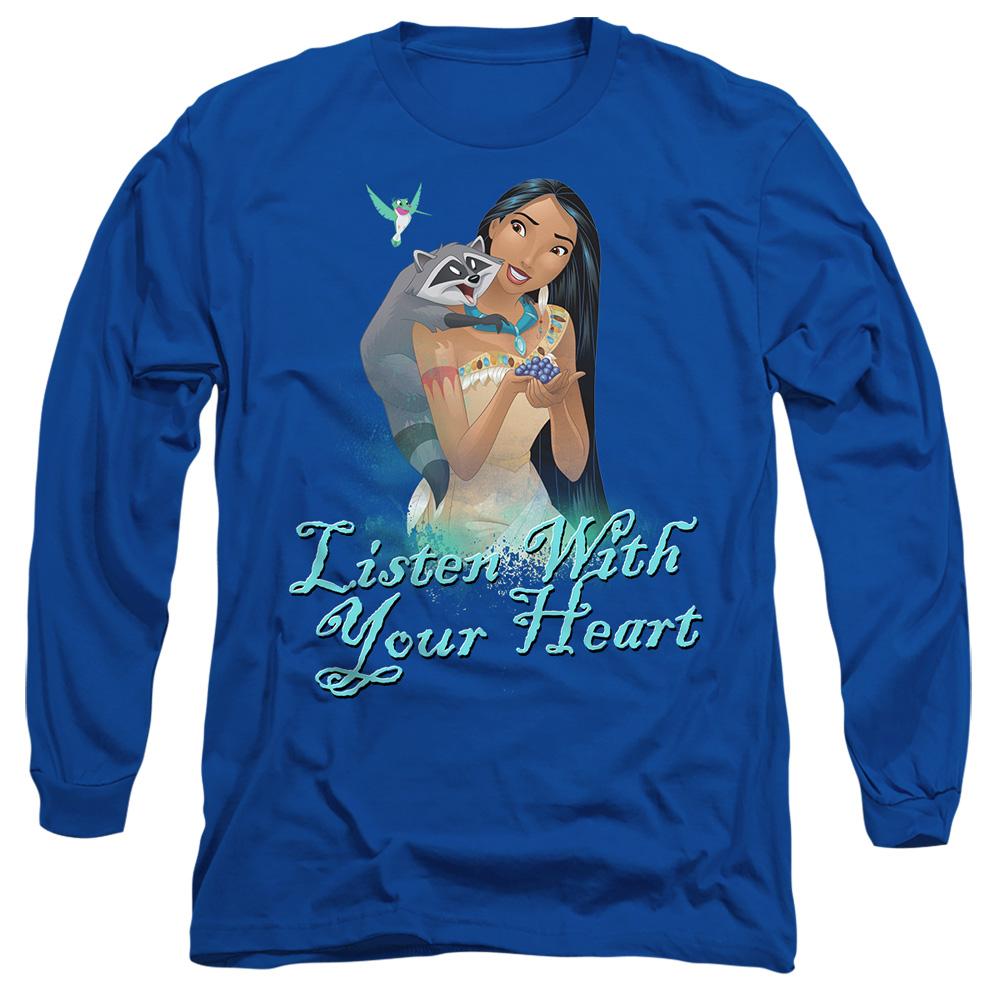 Royal Blue - Front - Pocahontas Unisex Adult Listen With Your Heart T-Shirt