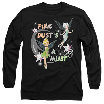 Black - Front - Disney Fairies Unisex Adult Pixie Dust´s A Must Tinker Bell & Periwinkle T-Shirt
