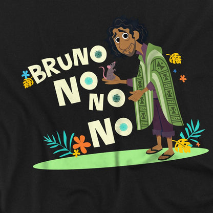 Black - Side - Encanto Unisex Adult No, No, No Bruno T-Shirt