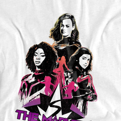 White - Side - The Marvels Unisex Adult Graffiti T-Shirt