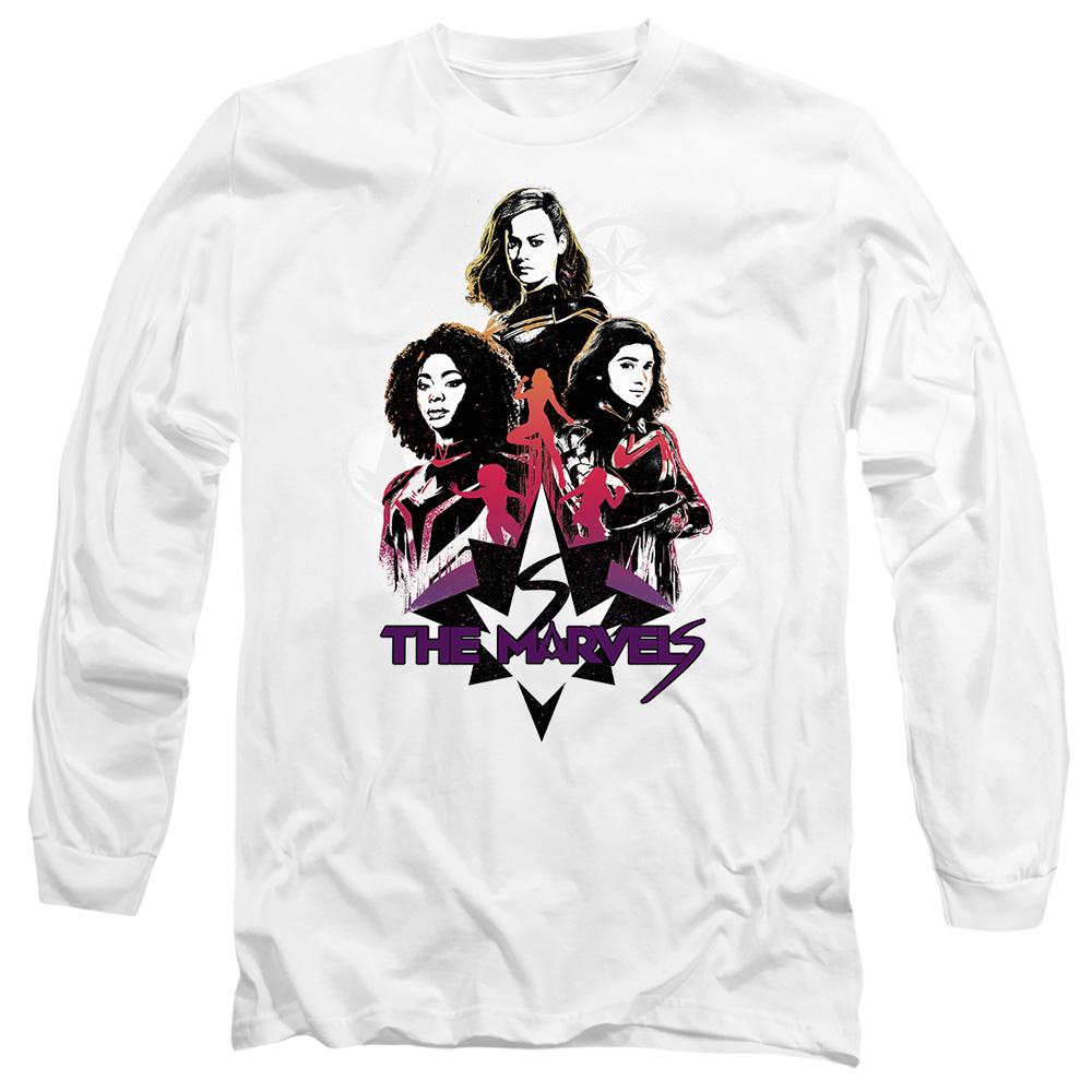 White - Front - The Marvels Unisex Adult Graffiti T-Shirt