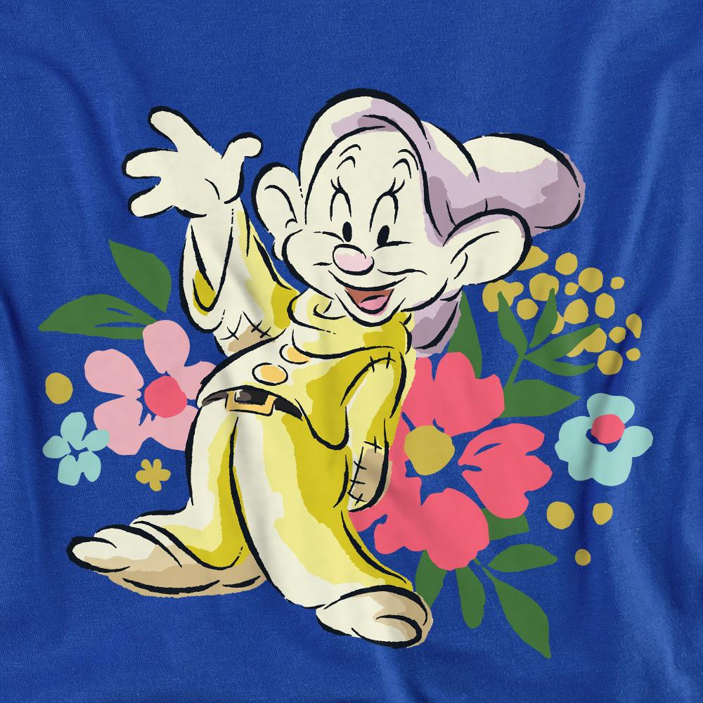 Royal Blue - Side - Snow White Unisex Adult Greetings Dopey T-Shirt
