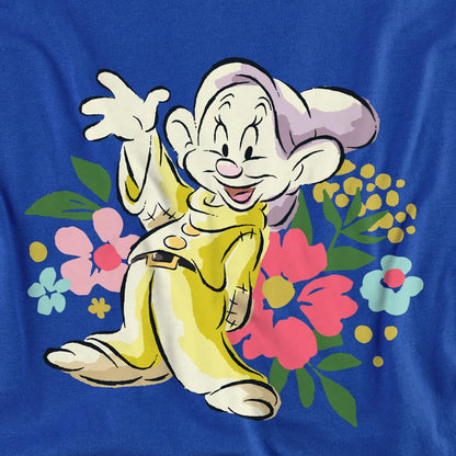 Royal Blue - Side - Snow White Unisex Adult Greetings Dopey T-Shirt