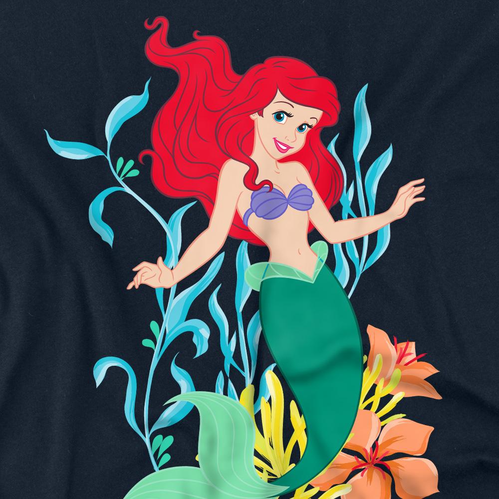 Navy - Side - The Little Mermaid Unisex Adult Ariel Kelp T-Shirt