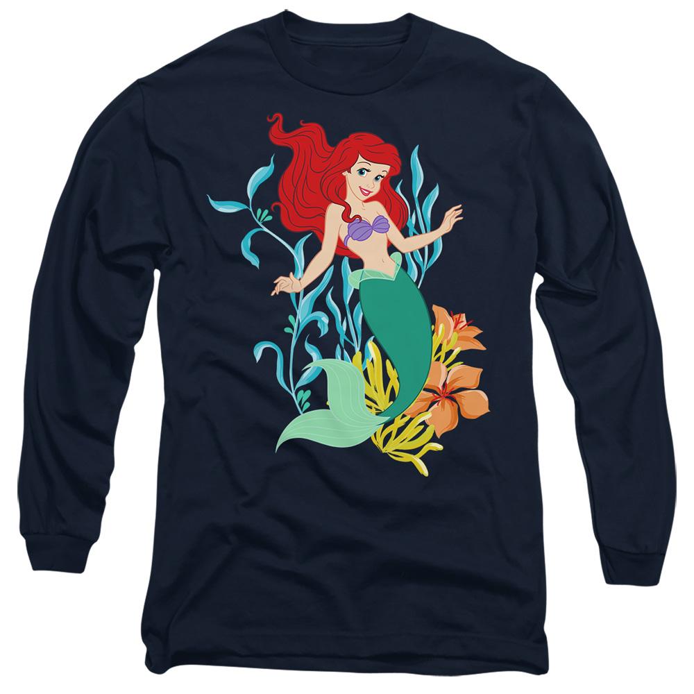 Navy - Front - The Little Mermaid Unisex Adult Ariel Kelp T-Shirt
