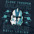 Navy - Side - Star Wars Unisex Adult 501st Clone Trooper T-Shirt