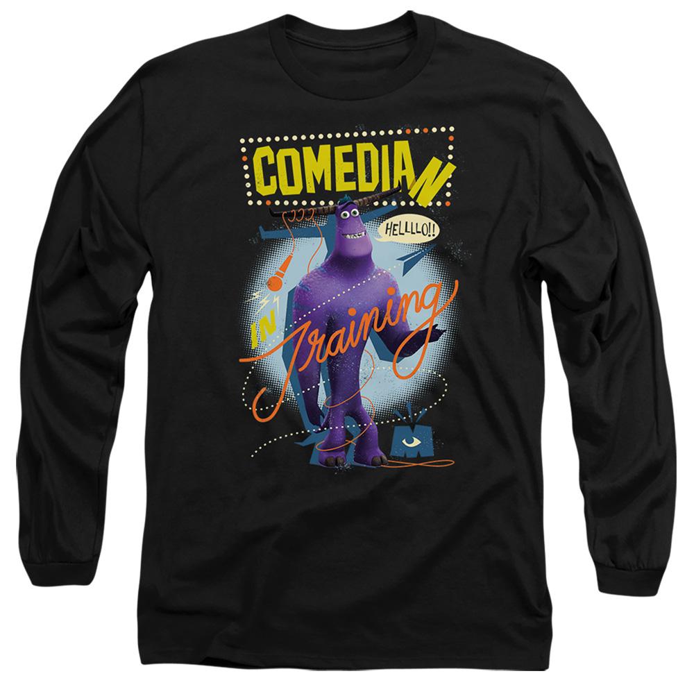 Black - Front - Monsters at Work Unisex Adult Comedian In Training Tylor T-Shirt