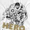 White - Side - Avengers Unisex Adult Hero Group Fathers Day T-Shirt