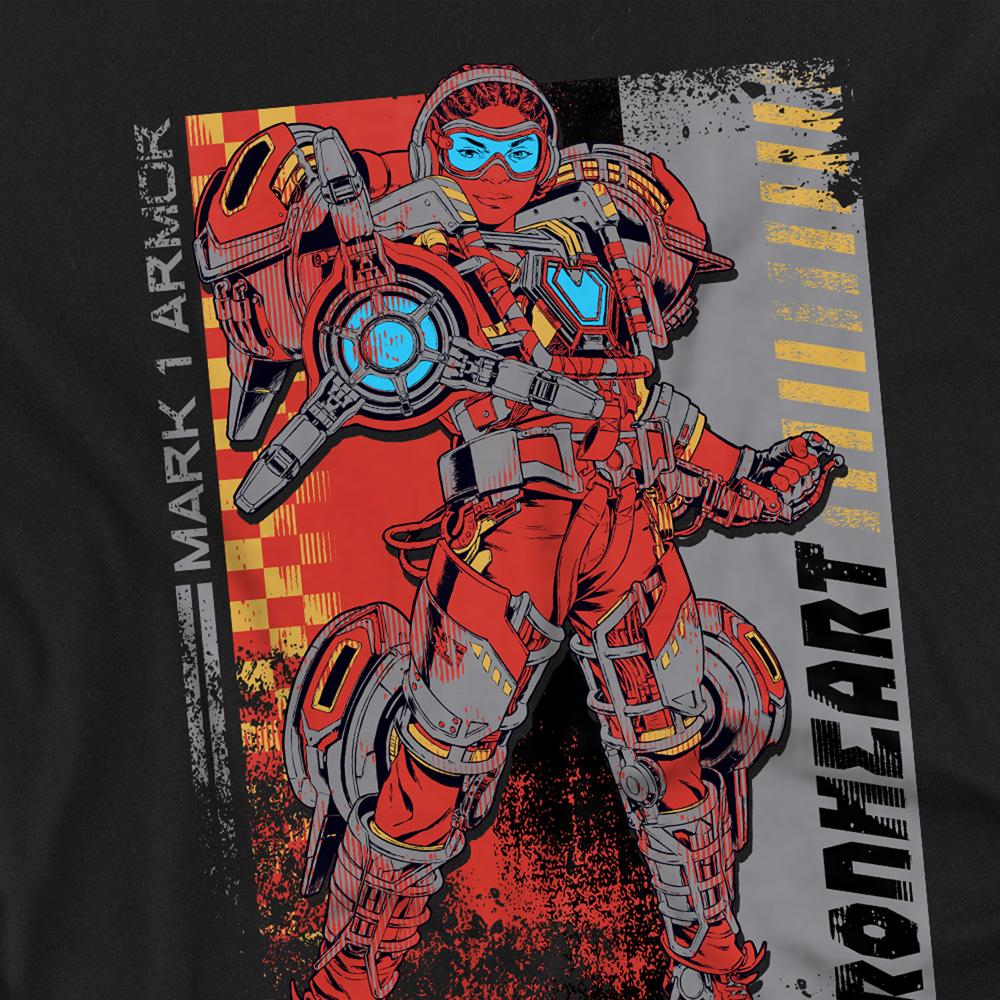 Black - Side - Black Panther: Wakanda Forever Unisex Adult Ironheart Mark 1 Armor T-Shirt