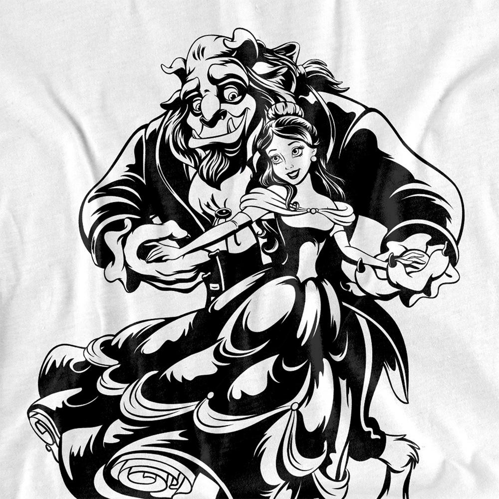 White - Side - Beauty And The Beast Unisex Adult Dance T-Shirt