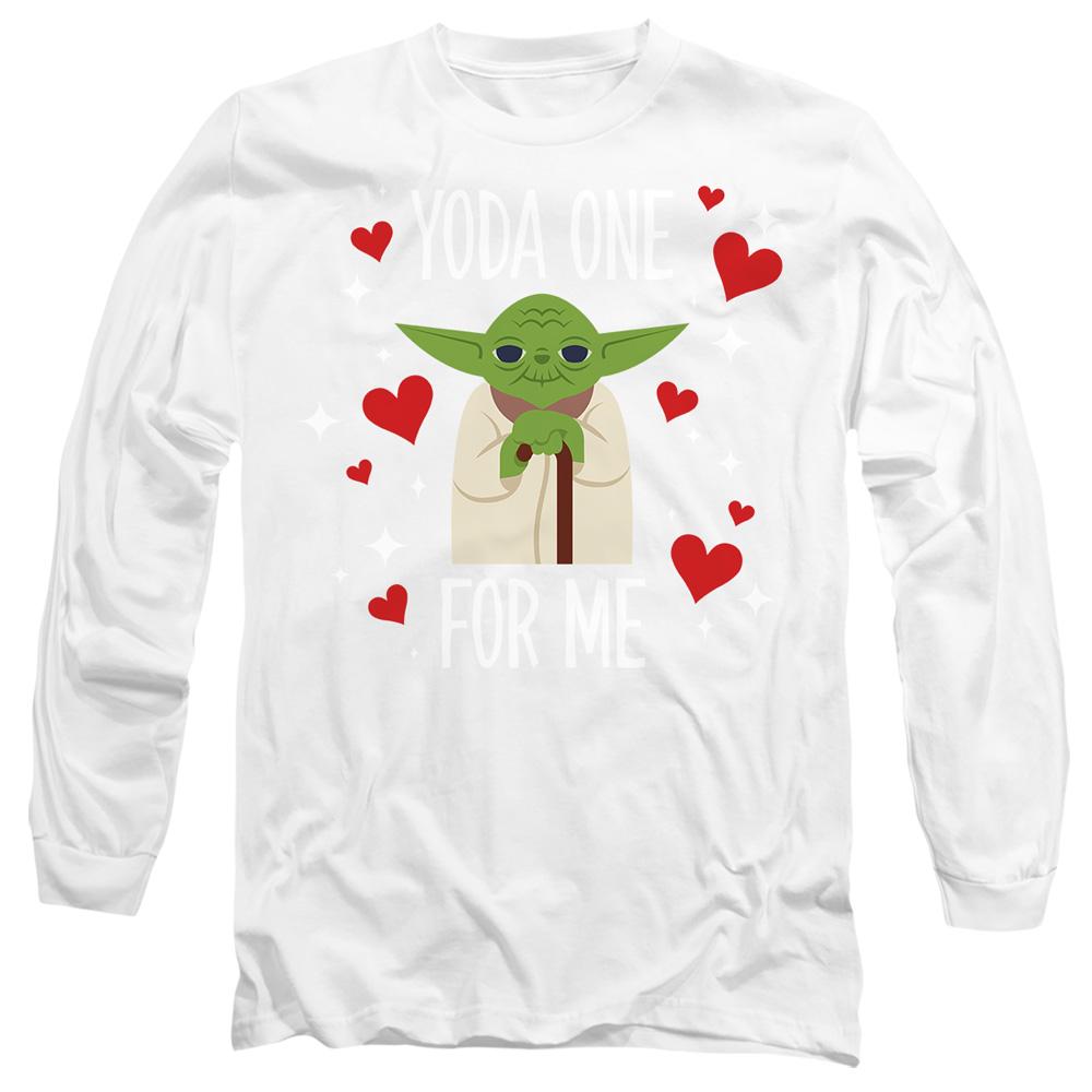 White - Front - Star Wars Unisex Adult One For Me Yoda Valentine`s Day T-Shirt