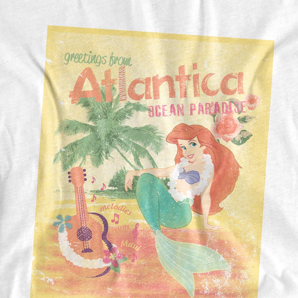 White - Side - The Little Mermaid Unisex Adult Atlantica Ariel T-Shirt