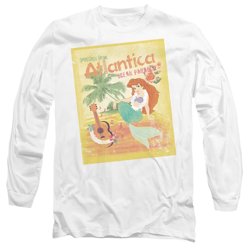 White - Front - The Little Mermaid Unisex Adult Atlantica Ariel T-Shirt