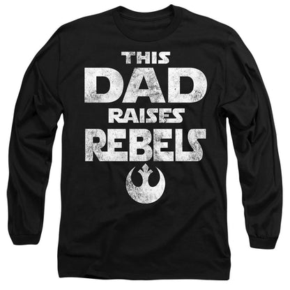 Black - Front - Star Wars Unisex Adult Dad Raises Rebels Fathers Day T-Shirt
