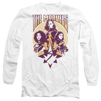 White - Front - The Marvels Unisex Adult Quantum Heroes T-Shirt