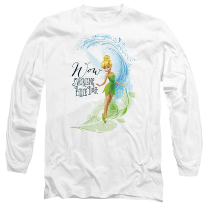 White - Front - Disney Fairies Unisex Adult Wow Swirling Pixie Dust Tinker Bell T-Shirt