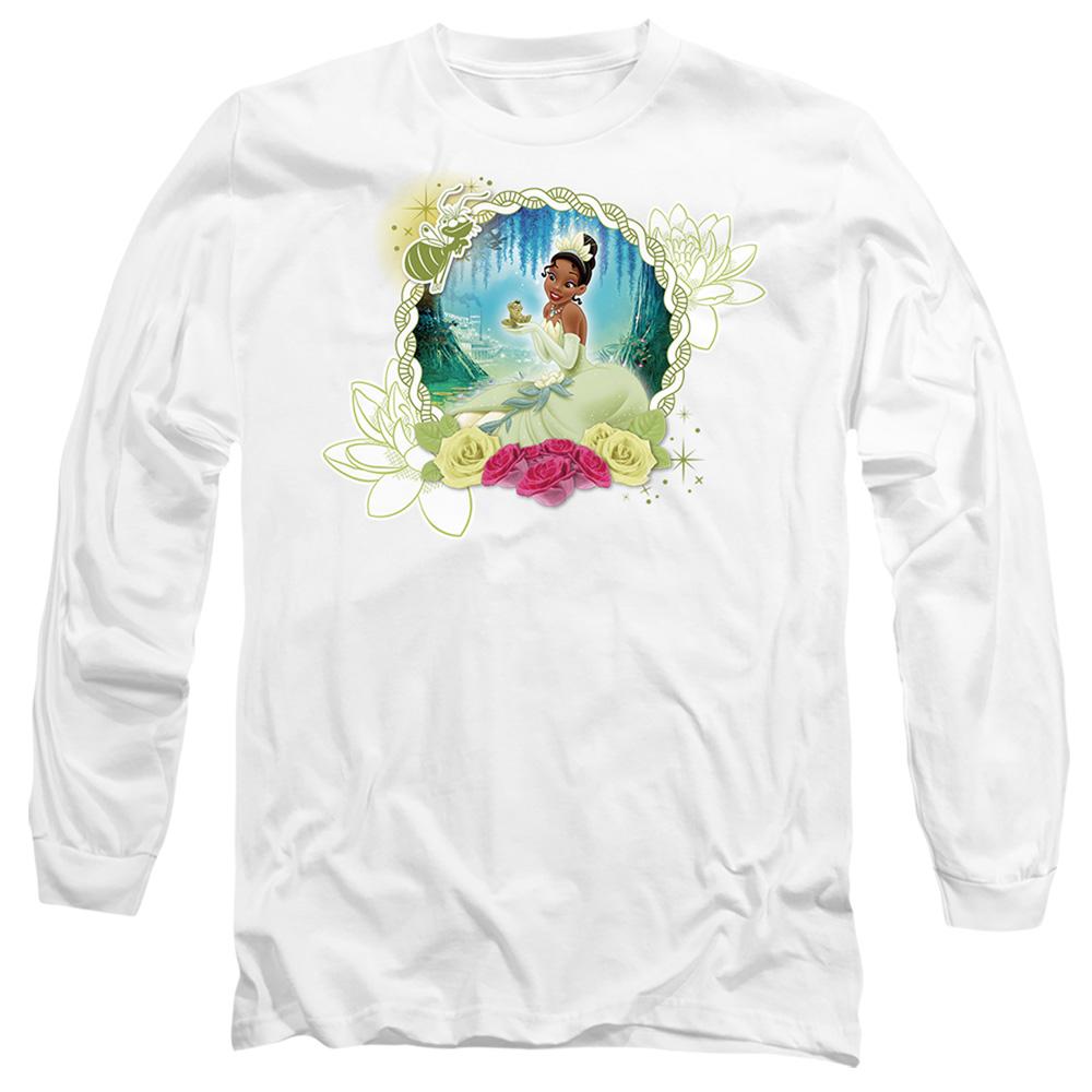 White - Front - The Princess and the Frog Unisex Adult Bayou Beauty Tiana Floral T-Shirt