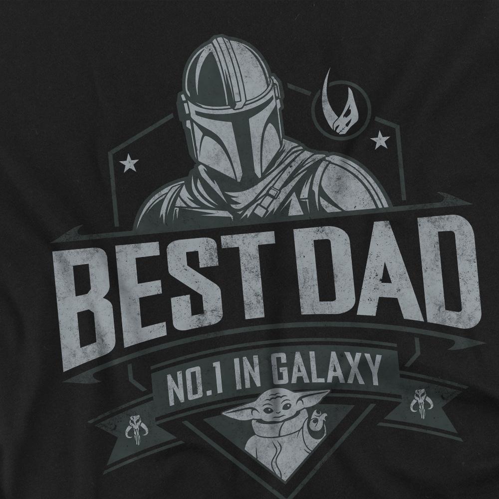 Black - Side - Star Wars Unisex Adult Best Dad Star Wars: The Mandalorian Fathers Day T-Shirt