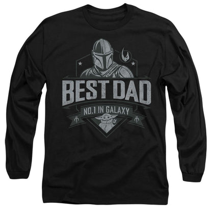 Black - Front - Star Wars Unisex Adult Best Dad Star Wars: The Mandalorian Fathers Day T-Shirt