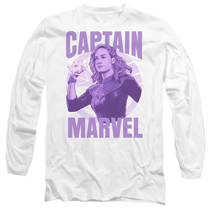 White - Front - The Marvels Unisex Adult Captain Marvel T-Shirt
