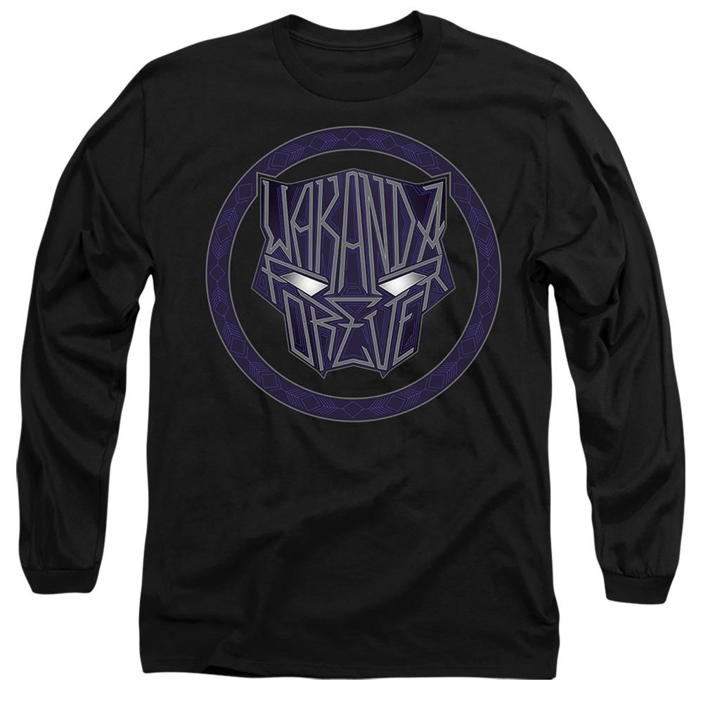 Black - Front - Black Panther: Wakanda Forever Unisex Adult Text T-Shirt