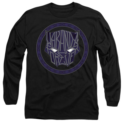 Black - Front - Black Panther: Wakanda Forever Unisex Adult Text T-Shirt