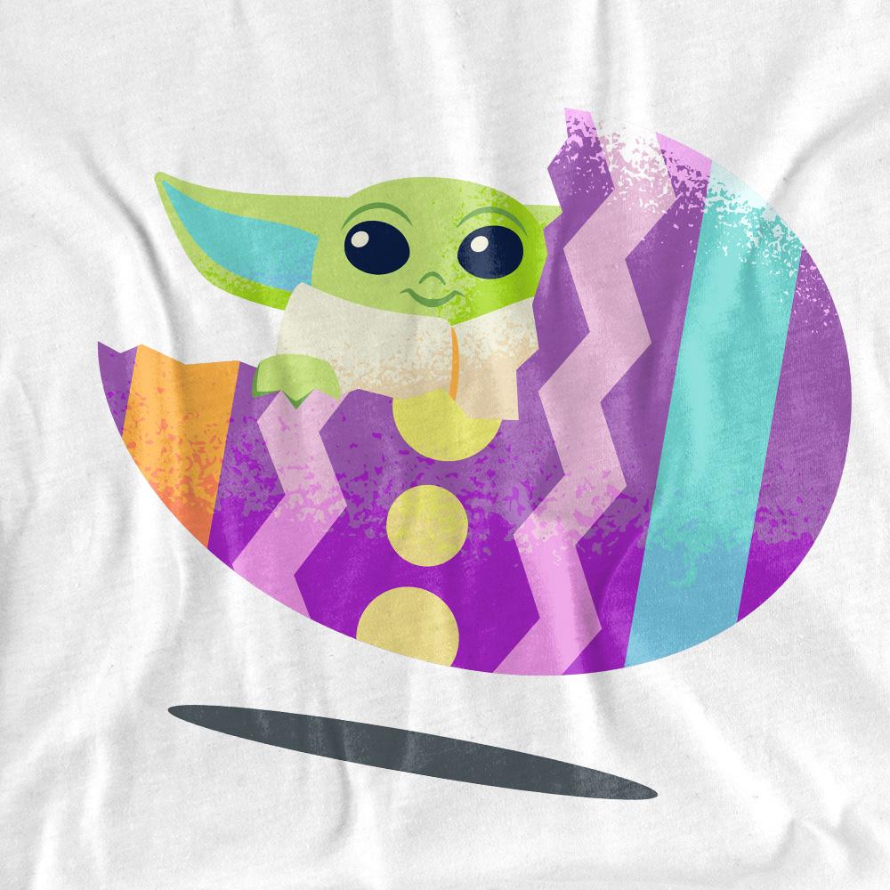 White - Side - Star Wars Unisex Adult Ride Grogu Easter Egg T-Shirt