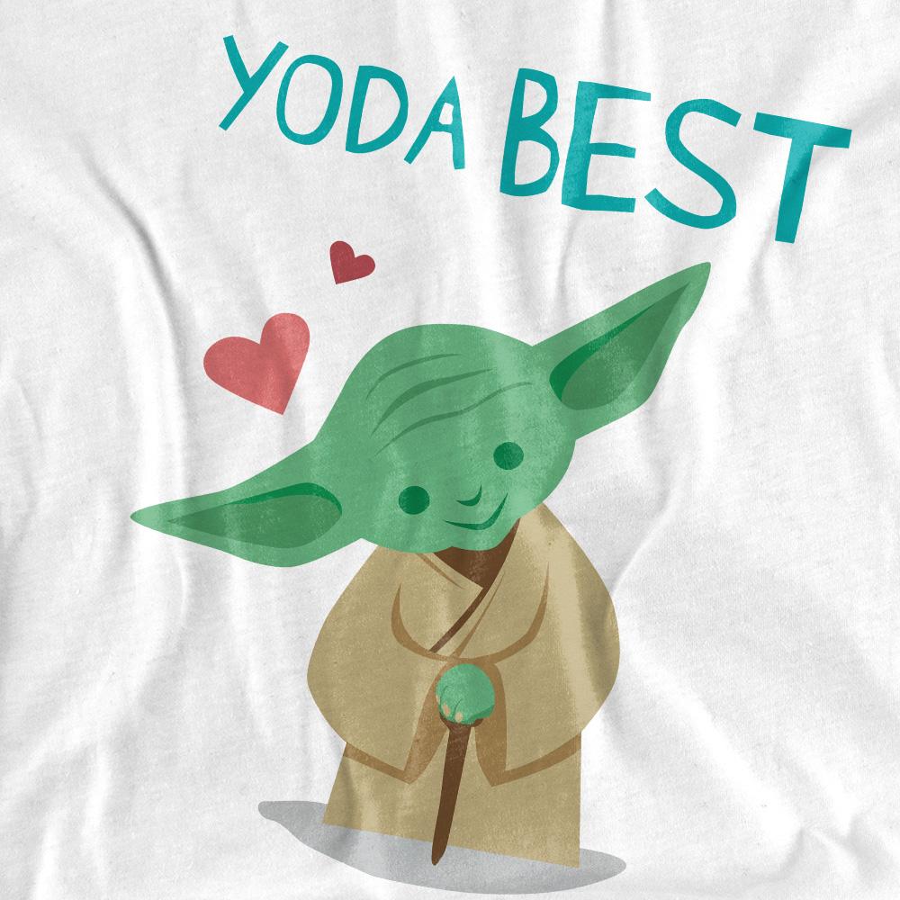 White - Side - Star Wars Unisex Adult Yoda Best Mum Mothers Day T-Shirt