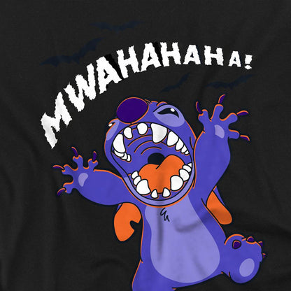 Black - Side - Lilo & Stitch Unisex Adult Evil Laugh T-Shirt