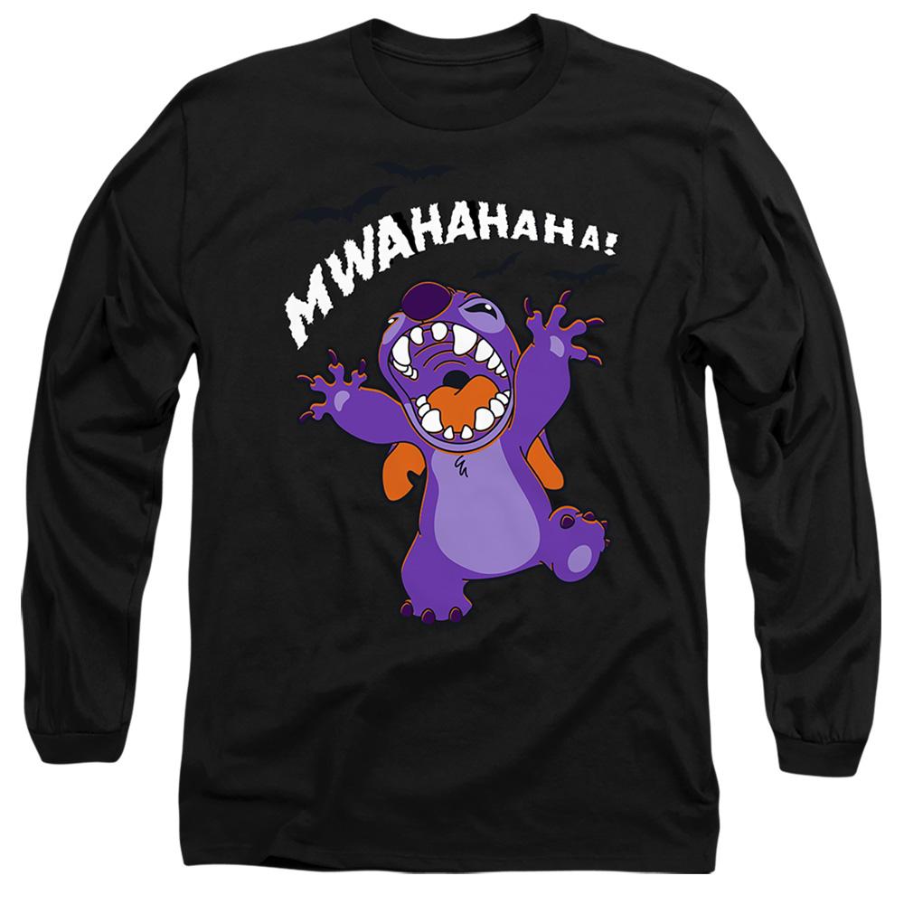 Black - Front - Lilo & Stitch Unisex Adult Evil Laugh T-Shirt