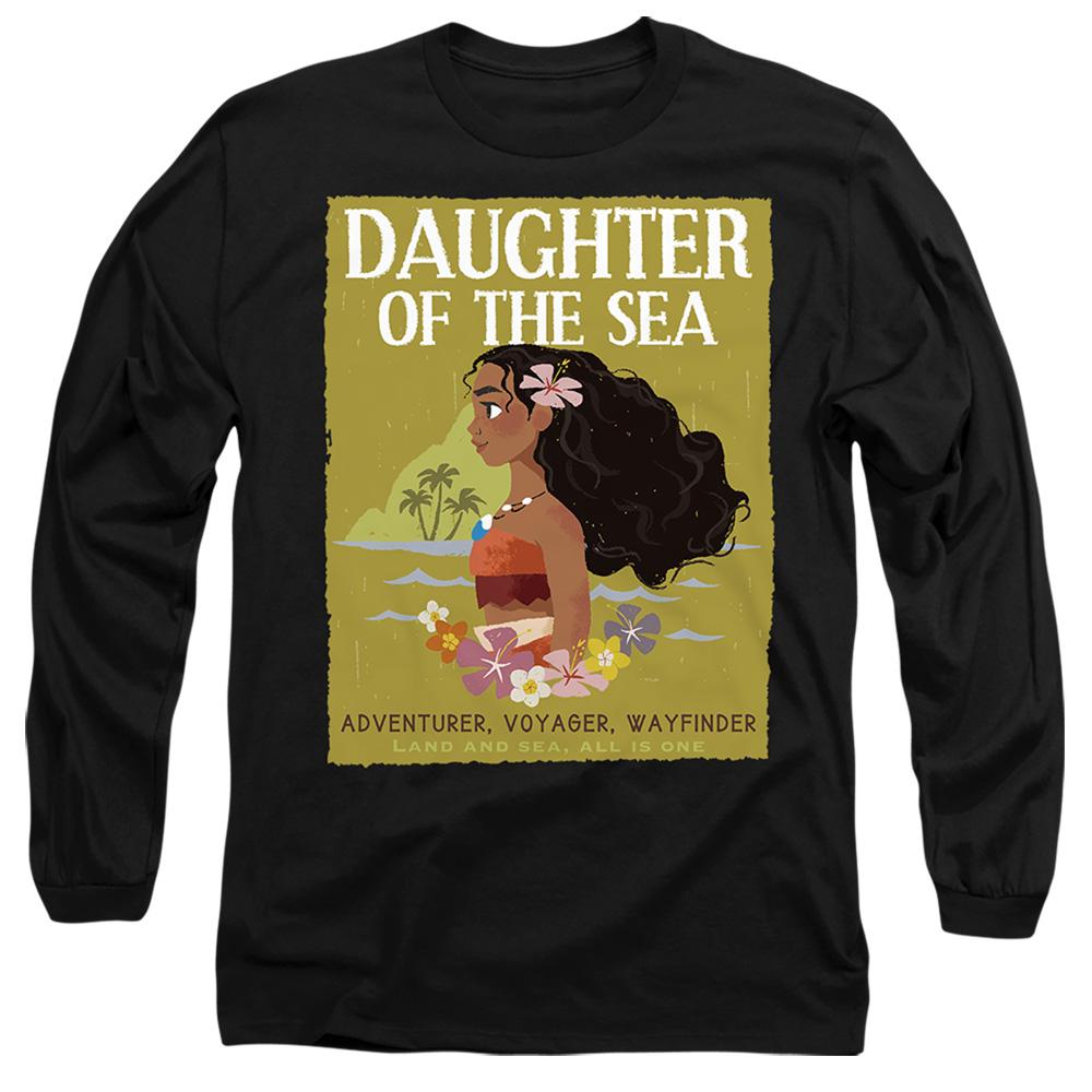 Black - Front - Moana Unisex Adult Daughter Of The Sea T-Shirt