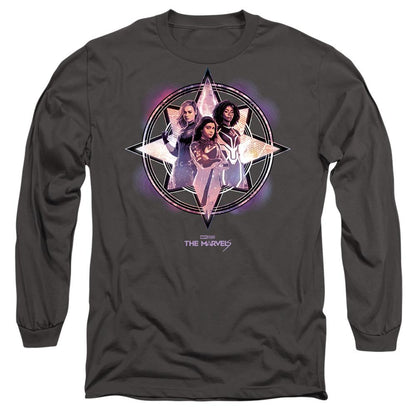 Charcoal - Front - The Marvels Unisex Adult Cosmic Heroes T-Shirt