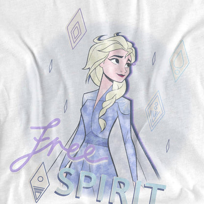 White - Side - Frozen Unisex Adult Believe In Yourself Elsa T-Shirt