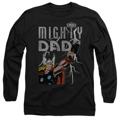 Black - Front - Thor Unisex Adult Mighty Dad Lightning Fathers Day T-Shirt