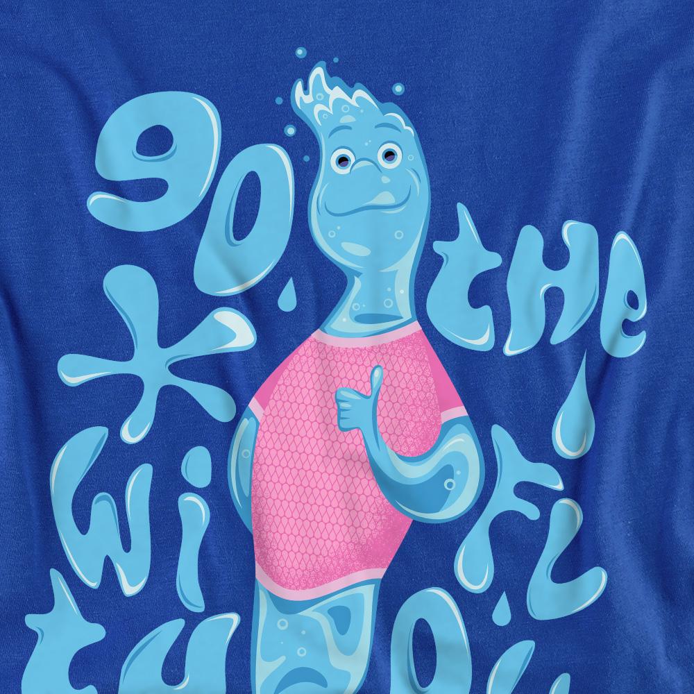 Royal Blue - Side - Elemental Unisex Adult Go With The Flow Wade T-Shirt