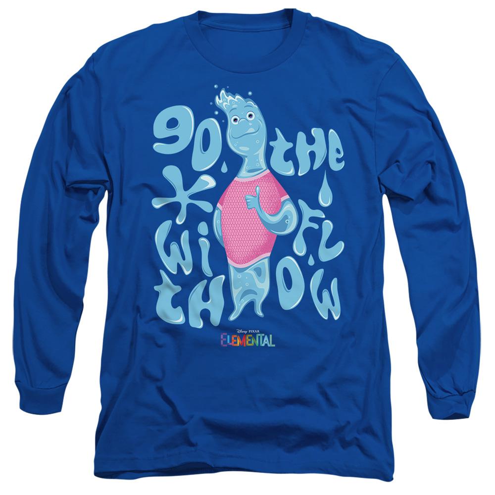 Royal Blue - Front - Elemental Unisex Adult Go With The Flow Wade T-Shirt