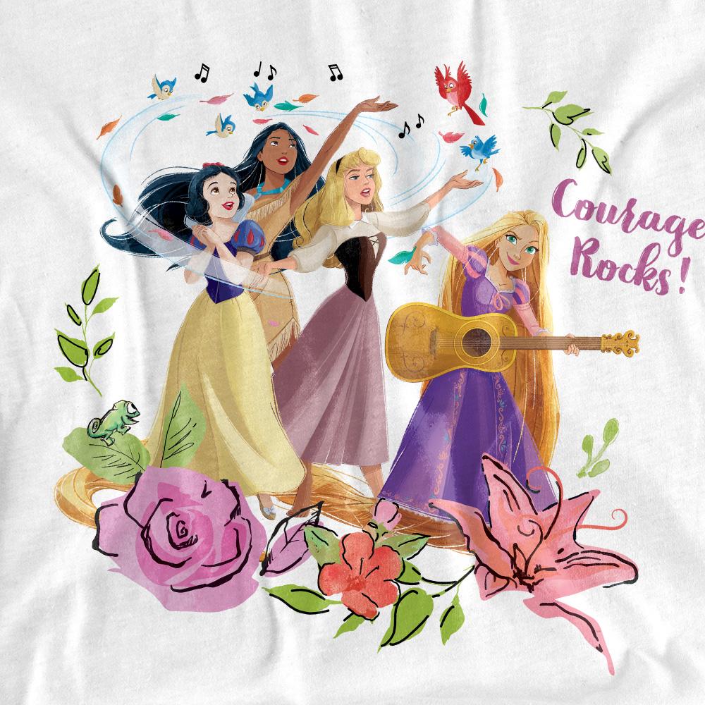 White - Side - Disney Princess Unisex Adult Snow White Pocahontas Sleeping Beauty T-Shirt