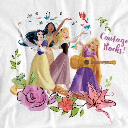 White - Side - Disney Princess Unisex Adult Snow White Pocahontas Sleeping Beauty T-Shirt