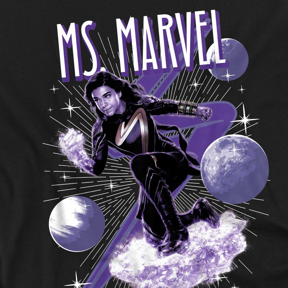 Black - Side - The Marvels Unisex Adult Cosmic Ms Marvel T-Shirt