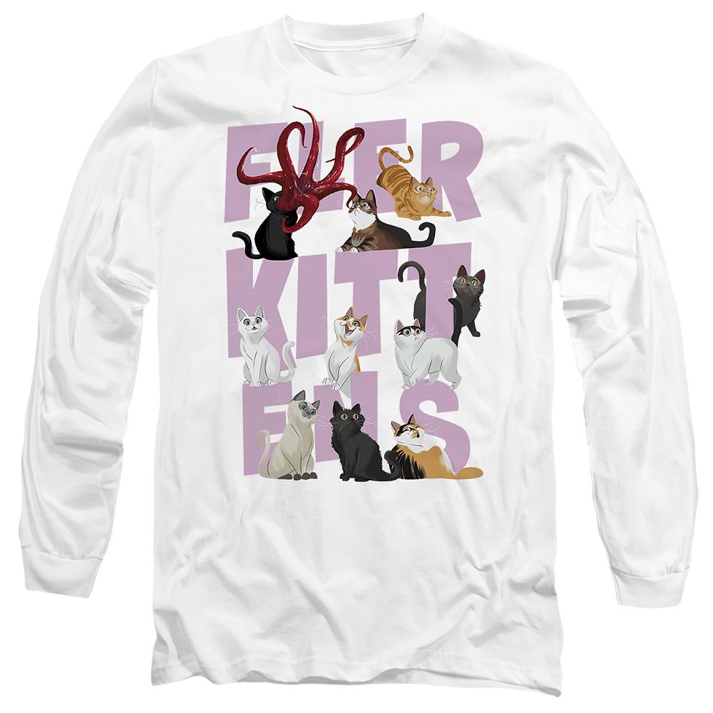 White - Front - The Marvels Unisex Adult Flerkittens T-Shirt