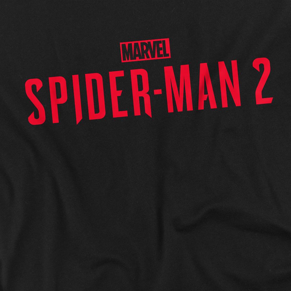 Black - Side - Spider-Man 2 Unisex Adult Gamerverse Red Logo T-Shirt