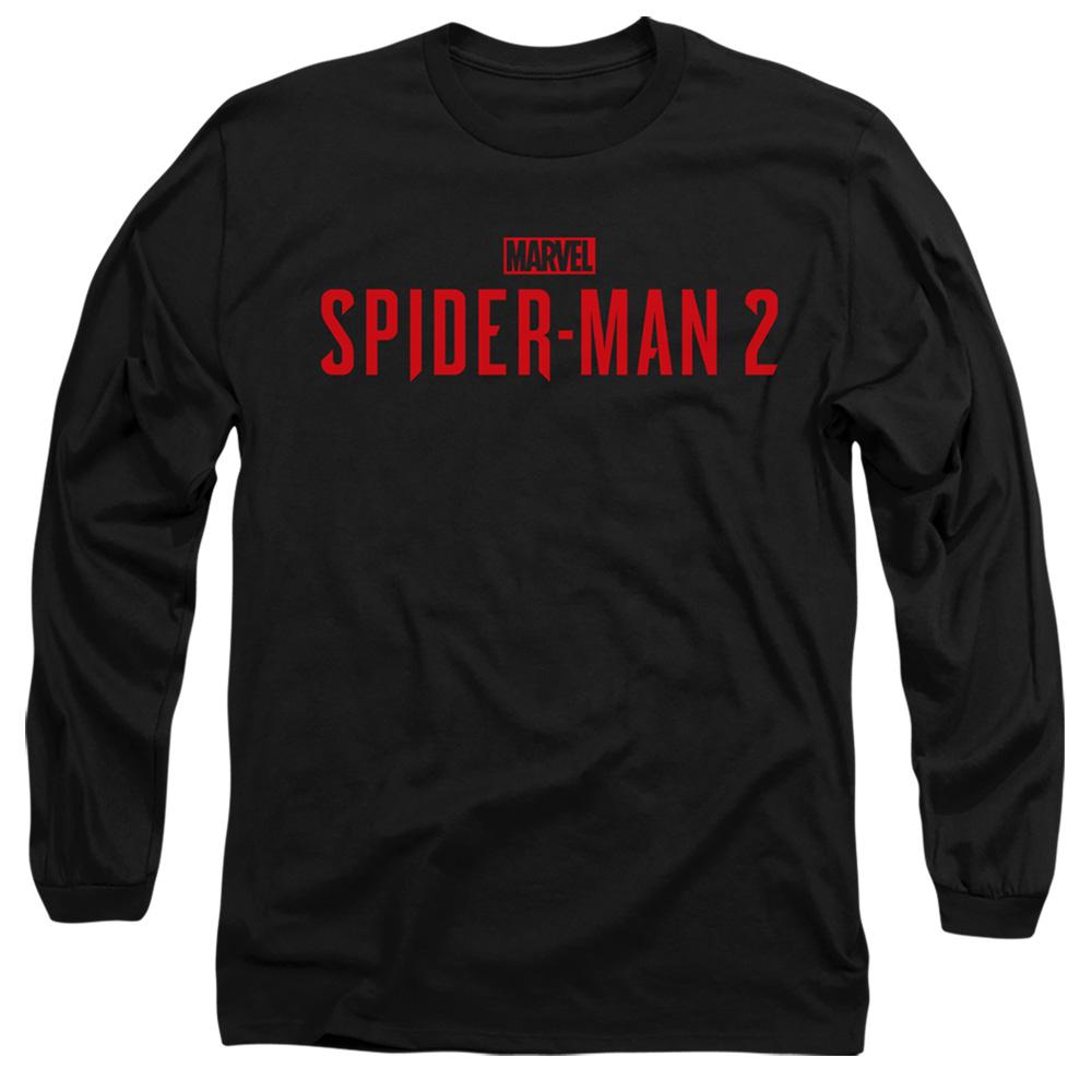 Black - Front - Spider-Man 2 Unisex Adult Gamerverse Red Logo T-Shirt
