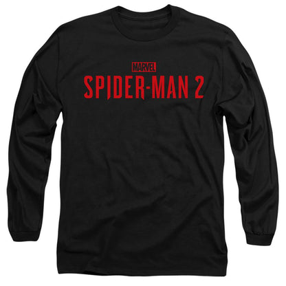 Black - Front - Spider-Man 2 Unisex Adult Gamerverse Red Logo T-Shirt