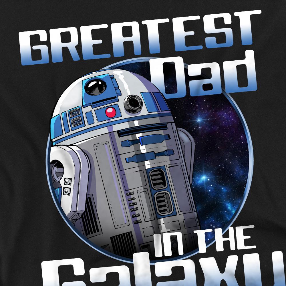 Black - Side - Star Wars Unisex Adult Greatest Dad In The Galaxy Fathers Day T-Shirt