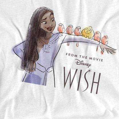 White - Side - Wish Unisex Adult Friends Asha T-Shirt