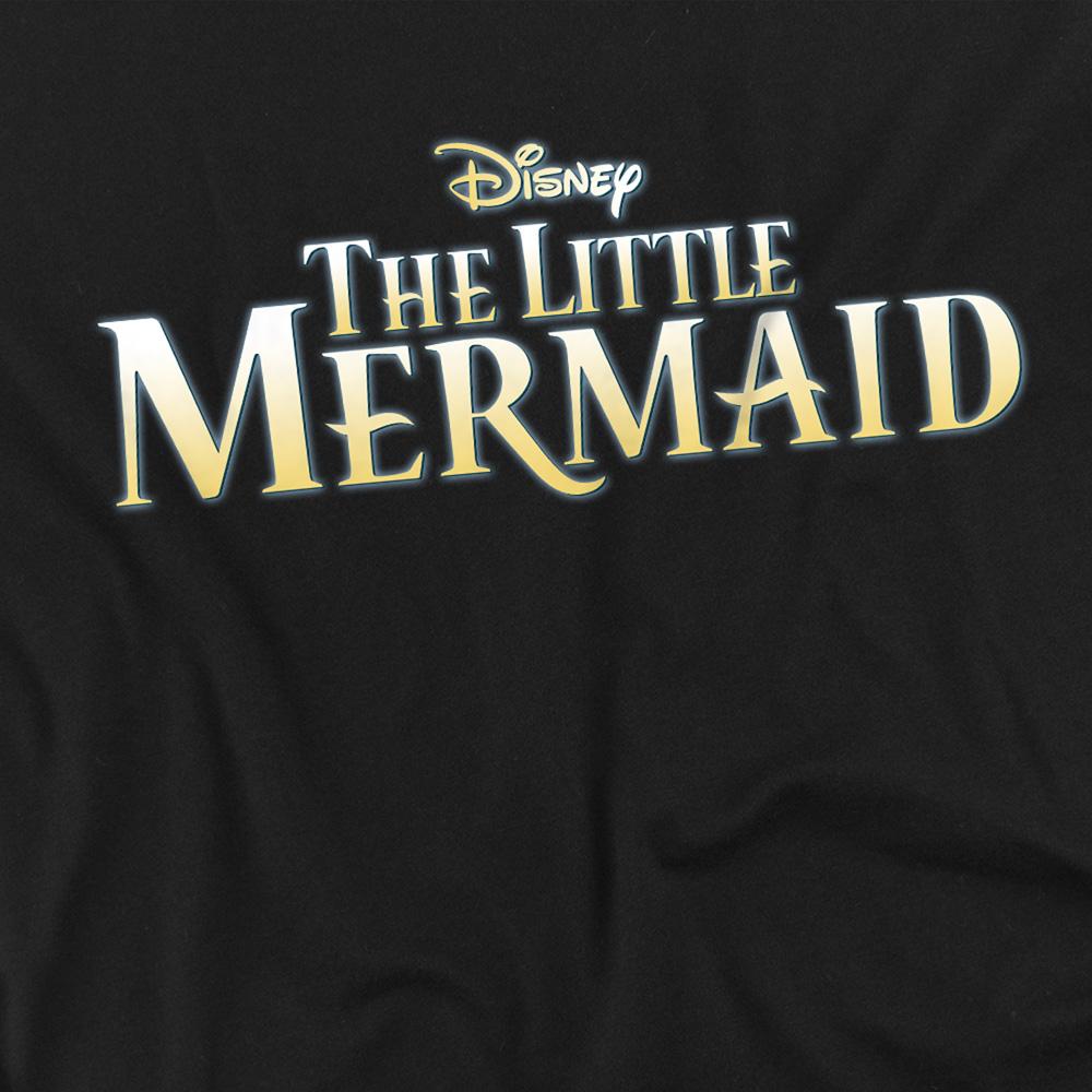 Black - Side - The Little Mermaid Unisex Adult Logo T-Shirt