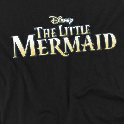 Black - Side - The Little Mermaid Unisex Adult Logo T-Shirt